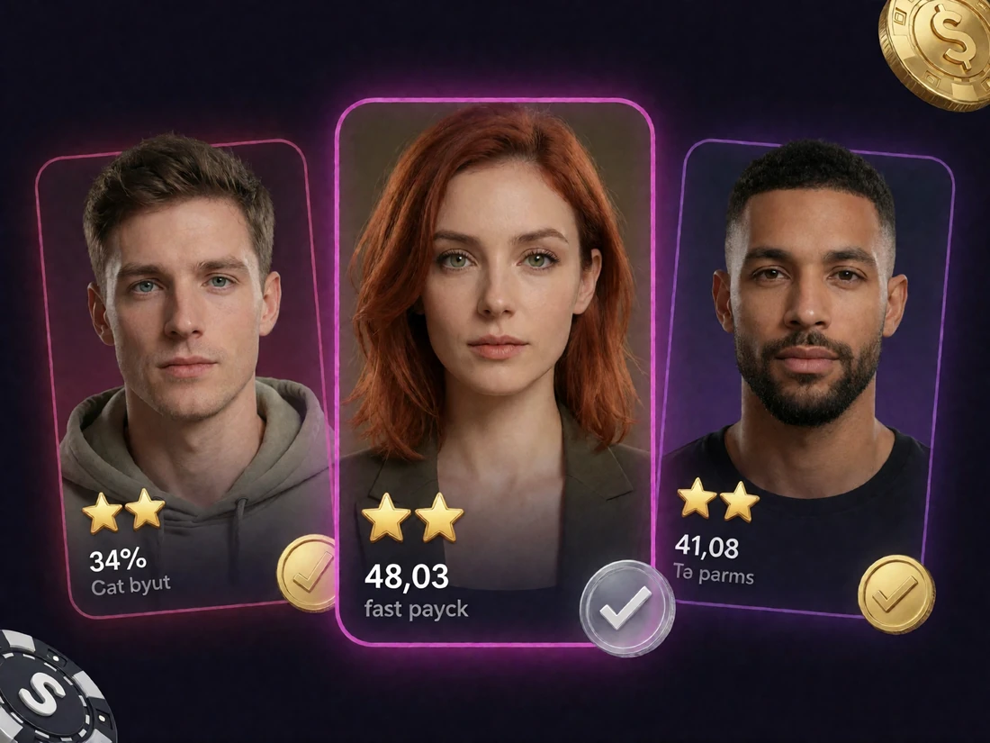 Drei Spielerkarten mit Sternen symbolisieren Erfahrungen zu Bonusregeln, Cashback und Auszahlungen