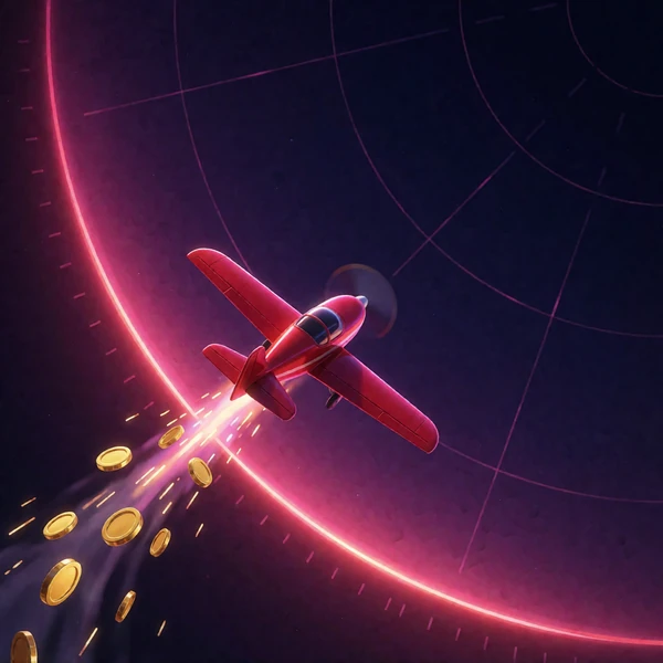 Aviator Crash-Game von Spribe - rotes Flugzeug steigt mit Multiplikator-Kurve bei DudeSpin