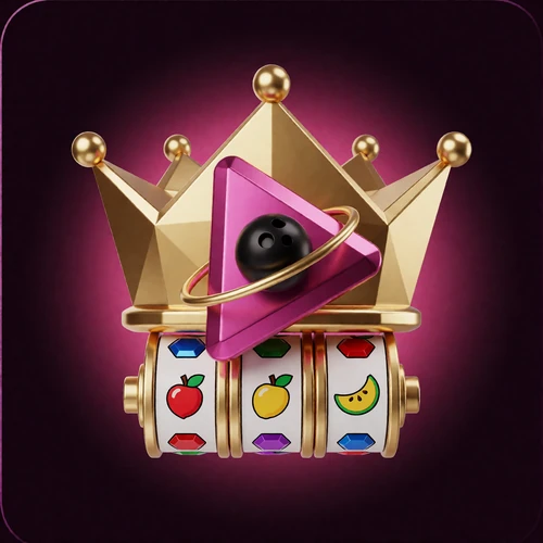 Abstraktes Neon-Emblem f&uuml;r Pragmatic Play als Provider moderner Online Slots bei DudeSpin