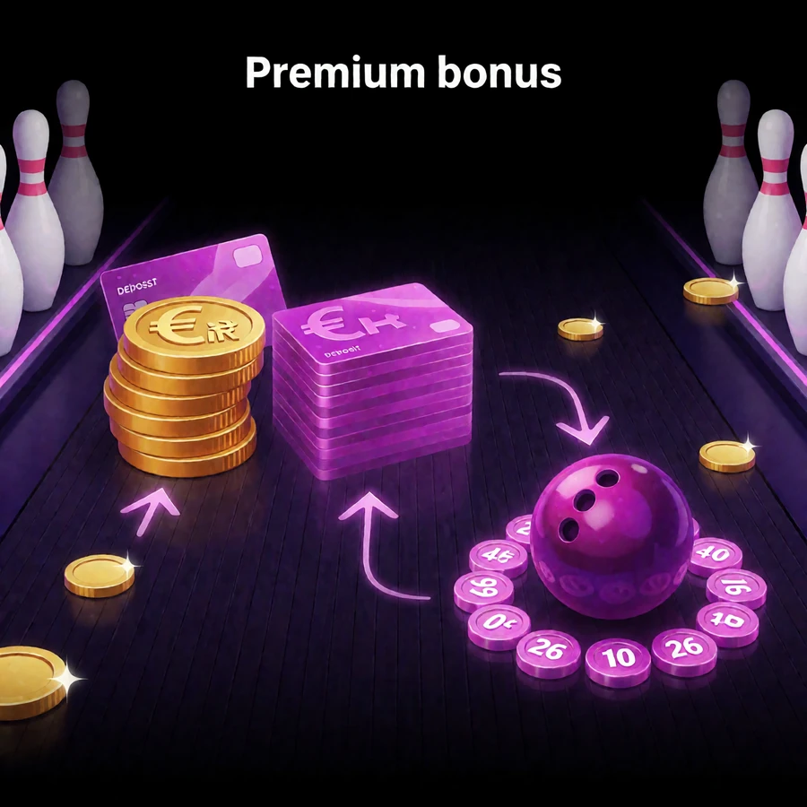Neon-Infografik zeigt Einzahlung, 200-Prozent-Match und 100 Freispiele beim DudeSpin Willkommensbonus